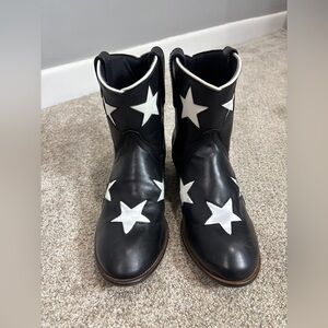 Laredo Womens Star Girl Tool-Inlay Round Toe Casual Boots Ankle Low Heel 1-2"